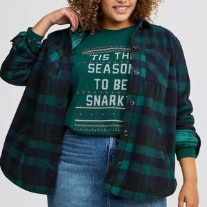 TORRID Women plus size plaid shacket size 3X fits 22/24
